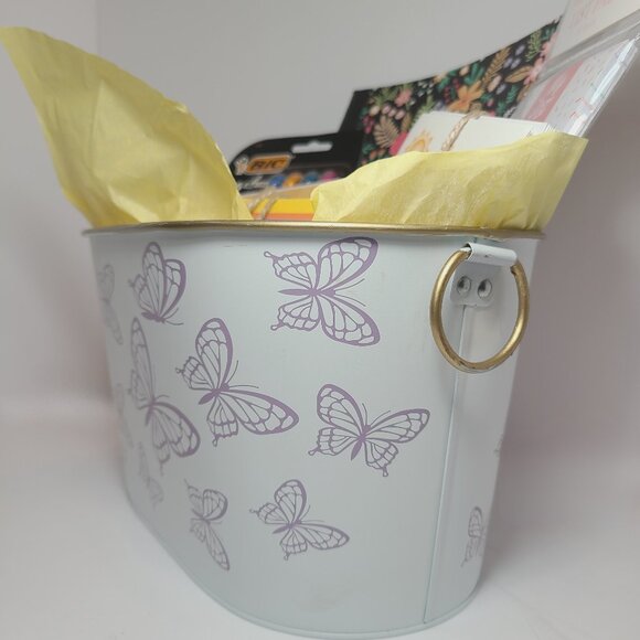Butterfly Tin Gift Set – 87 Piece Bundle – Thank You Cards, Pens, Notebook, etc - Picture 2 of 11